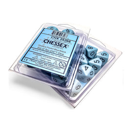Chessex Dice: Opaque Pastel Blue/Black (Ten D10 Set)