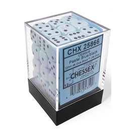 Chessex Dice: Opaque Pastel Blue/Black (12mm 36D6 Set)