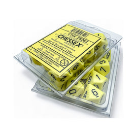 Chessex Dice: Opaque Pastel Yellow/Black (Ten D10 Set)