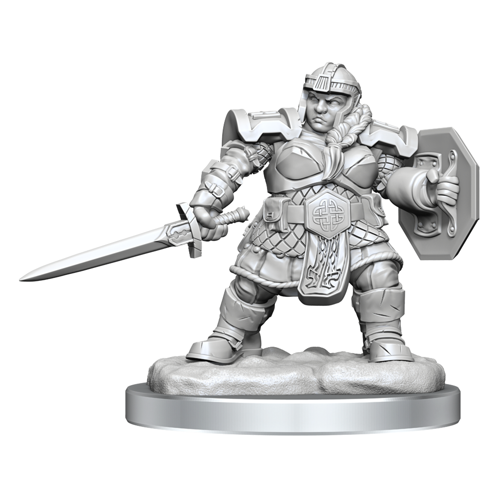 D&D Frameworks: Dwarf Fighter Male - Unpainted and Unassembled – WizKids