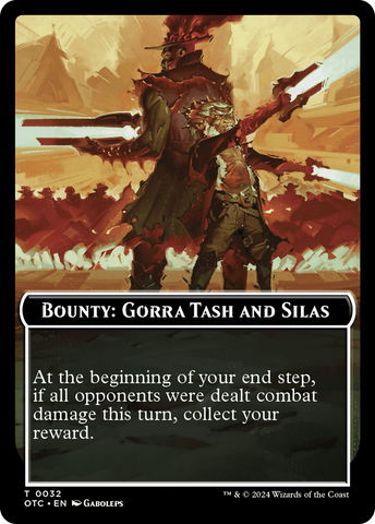 Bounty: Gorra Tash and Silas // Bounty Rules Double-Sided Token [Outlaws of Thunder Junction Commander Tokens]