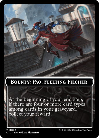 Bounty: Paq, Fleeting Filcher // Bounty Rules Double-Sided Token [Outlaws of Thunder Junction Commander Tokens]