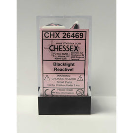 RPG Dice: Gemini Black-White/Pink UV (CHX26469)