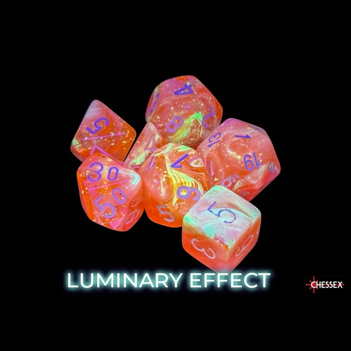 RPG Dice: Festive Dahlia/White Luminary (CHX27553)