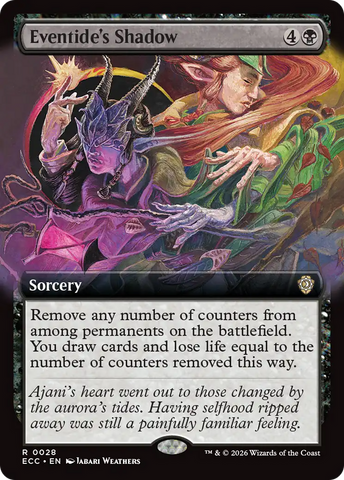 Eventide's Shadow (Extended Art) [Lorwyn Eclipsed Commander]