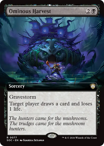 Ominous Harvest (Extended Art) [Secrets of Strixhaven Commander]