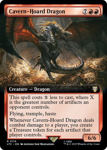 Cavern-Hoard Dragon (Extended Art) [The Lord of the Rings: Tales of Middle-Earth Commander]