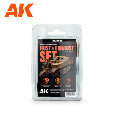 AK: Enamel Liquid Pigments -  Rust & Exhaust Set (AK14031)