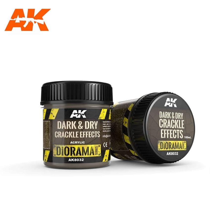AK: Terrains - Dark & Dry Crackle Effects (100ml / Acrylic) (AK8032)