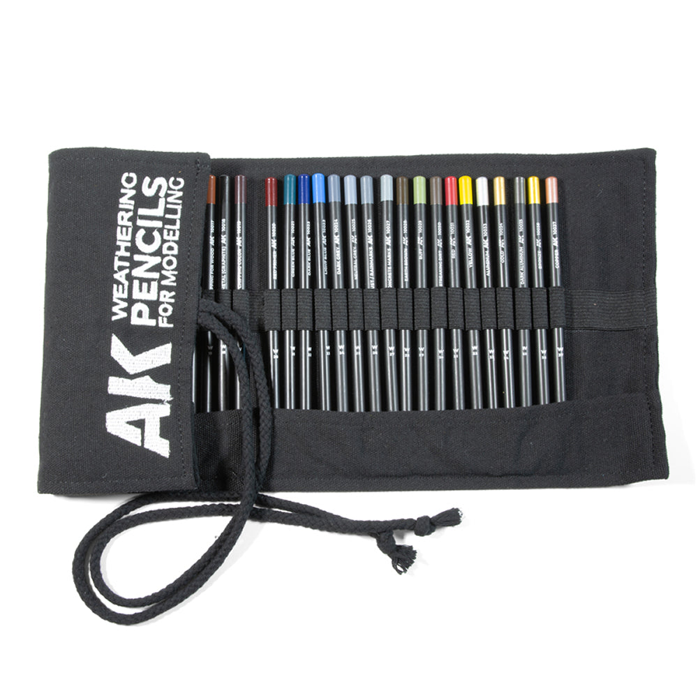 AK: Weathering Pencils - Full Range Cloth Case (All 37 Colours) (AK10048)