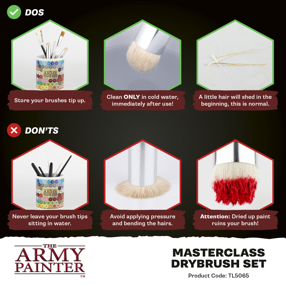 Army Painter: Masterclass Brushes - Drybrush Set