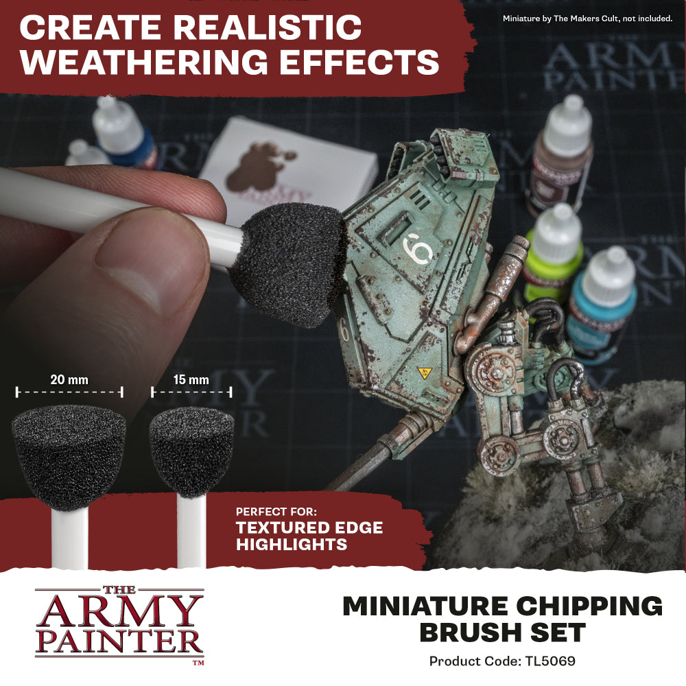 Army Painter: Foam Brushes - Miniature Chipping Brush Set