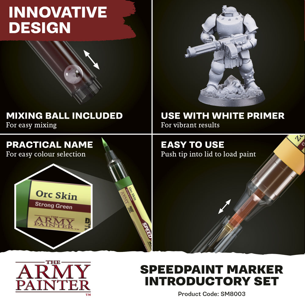 Army Painter: Speedpaint Marker Introductory Set (3 Essential Colours)