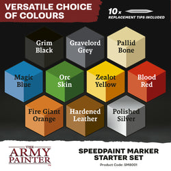Army Painter: Speedpaint Marker Starter Set (10 Essential Colours)