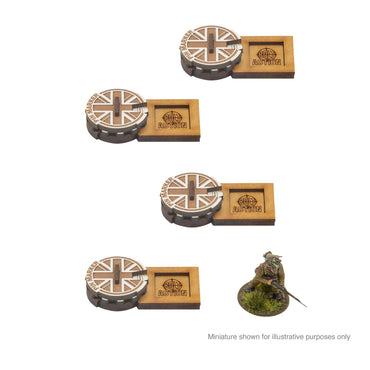 Bolt Action: MDF Unit Pin Markers - Great Britain