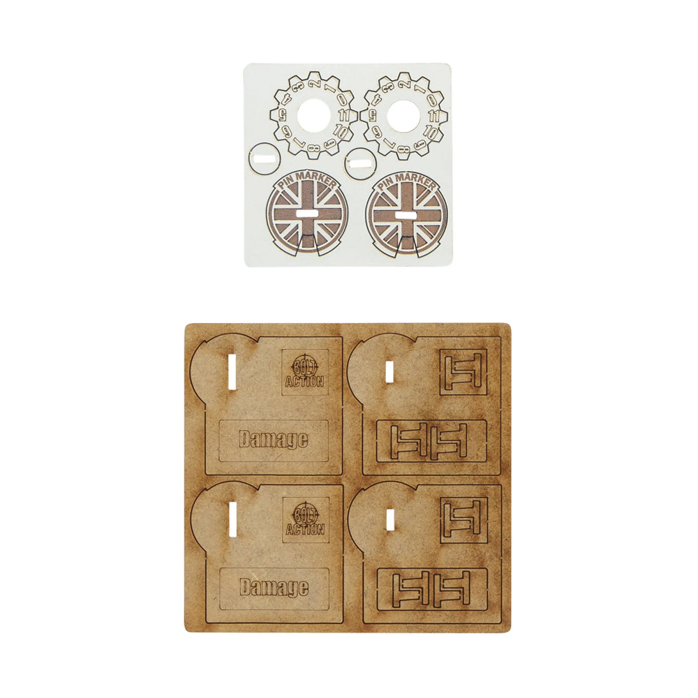 Bolt Action: MDF Vehicle Pin Markers - Great Britain