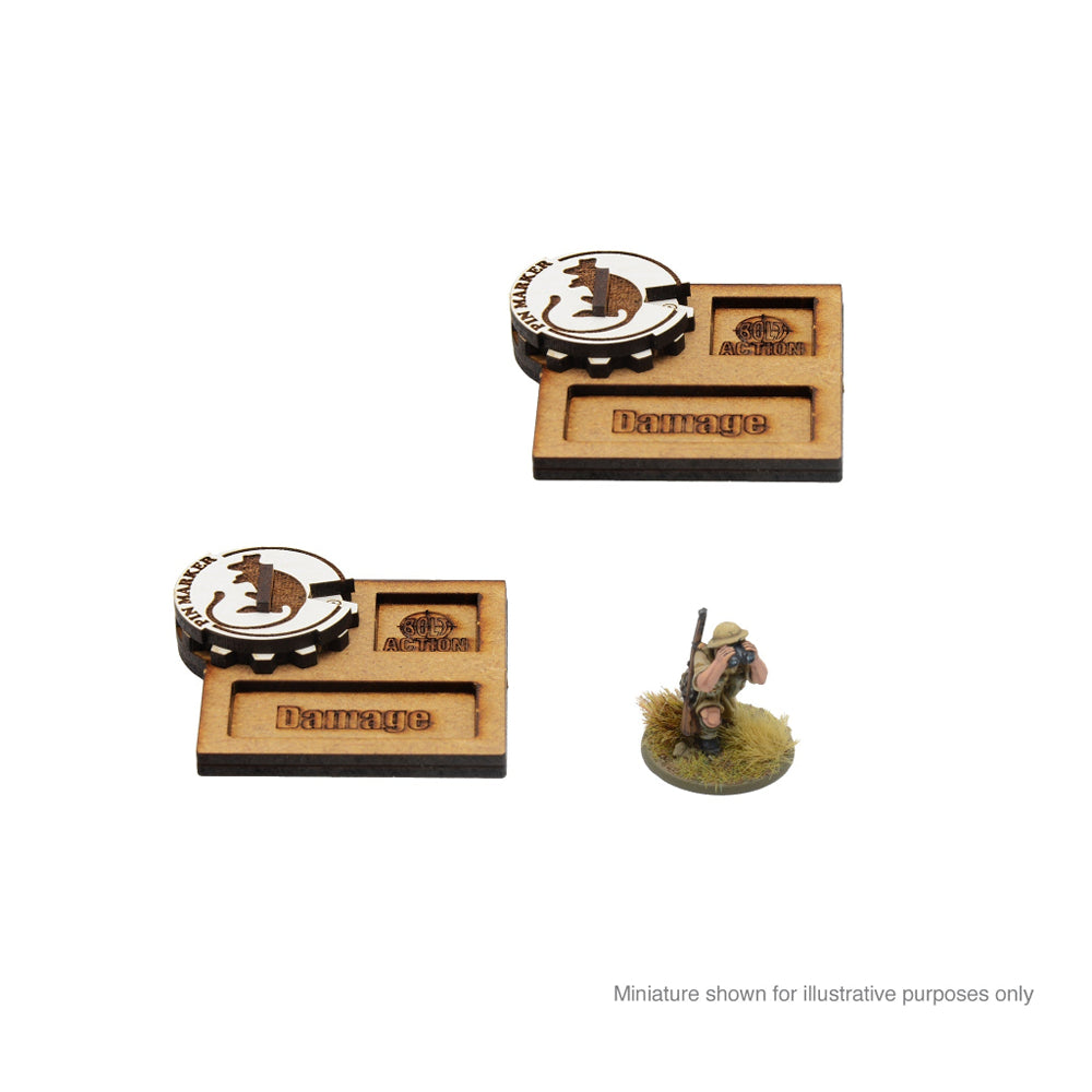 Bolt Action: MDF Vehicle Pin Markers - British 8th Army 'Desert Rats'