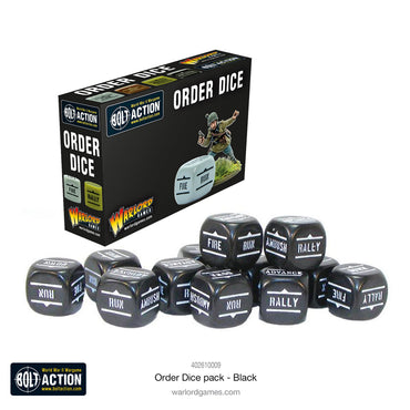 Bolt Action: Order Dice - Black