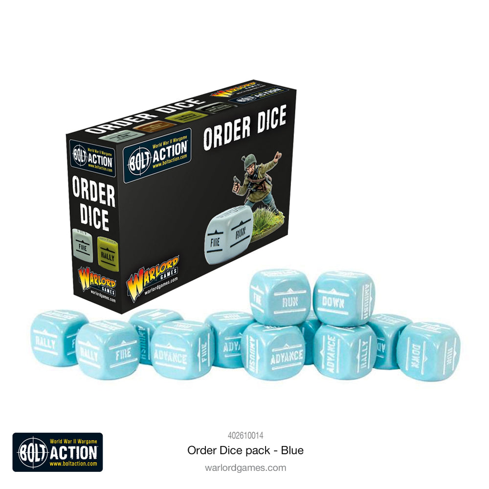 Bolt Action: Order Dice - Blue