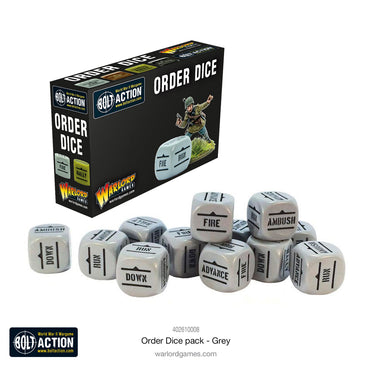 Bolt Action: Order Dice - Grey