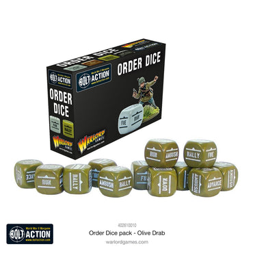 Bolt Action: Order Dice - Olive Drab