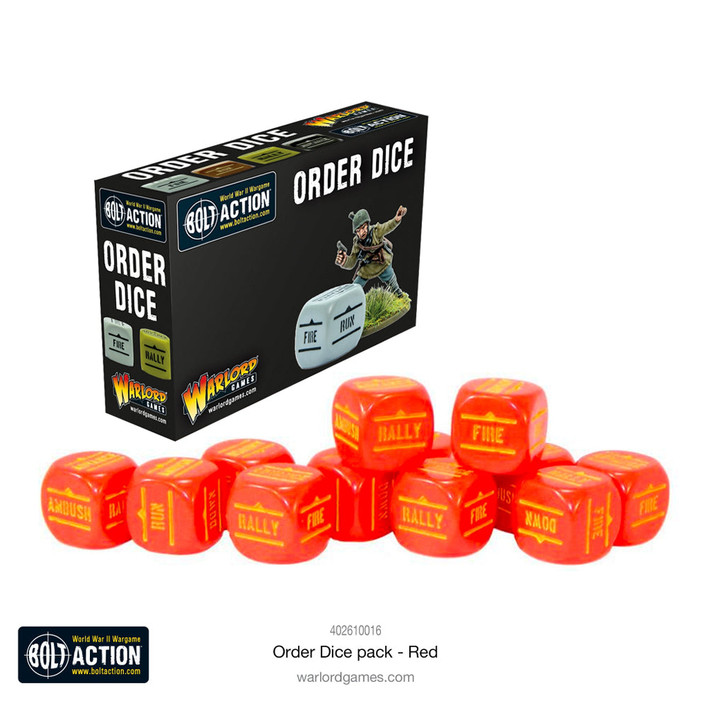 Bolt Action: Order Dice - Red