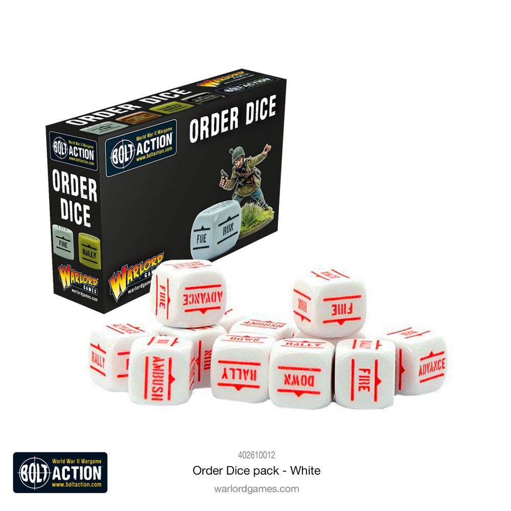 Bolt Action: Order Dice - White