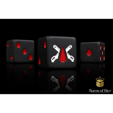 Baron of Dice: Chain Blades - Matte Black (Square / 25D6)