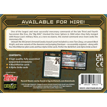 Battletech: McCarron's Armored Cavalry Assault Lance