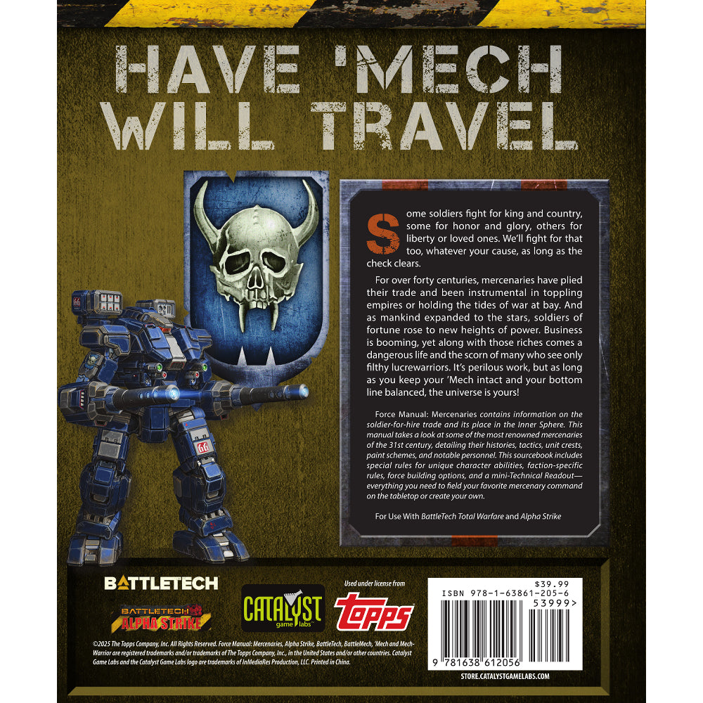 Battletech: Force Manual - Mercenaries (HC)