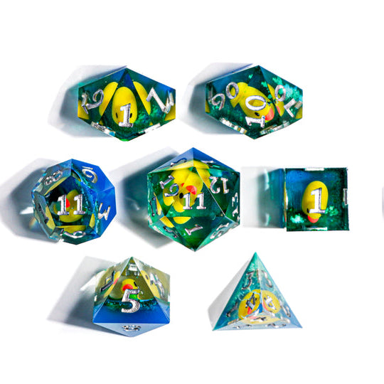 Resin RPG Dice: Bathwater (Mimic Dice)
