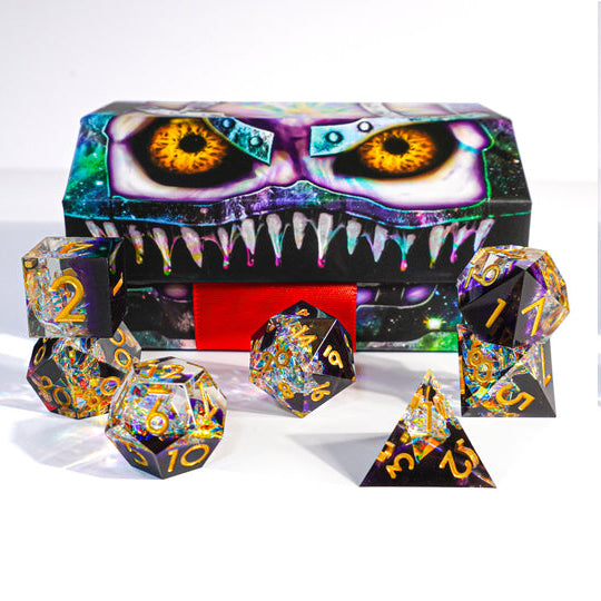 Resin RPG Dice: Blinding Lights (Mimic Dice)