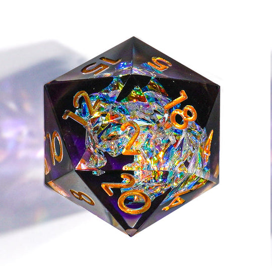 Resin RPG Dice: Blinding Lights (Mimic Dice)