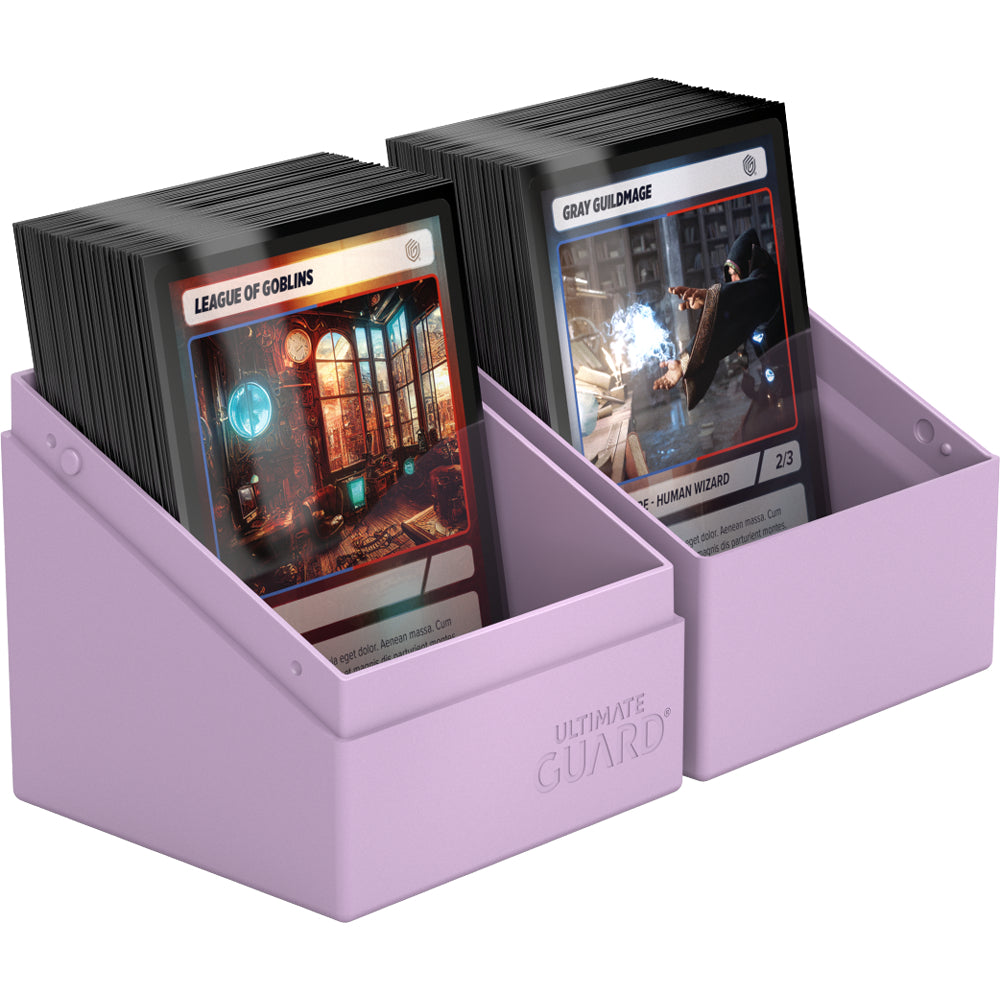 Ultimate Guard Deck Box: Boulder Deck Case - Solid Pastel Lavender Purple (Holds 100+)