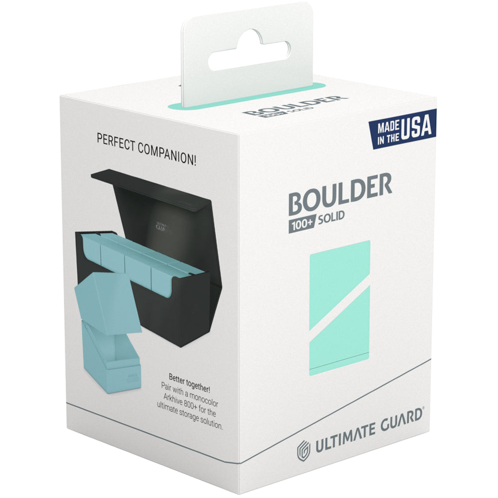 Ultimate Guard Deck Box: Boulder Deck Case - Solid Pastel Mint Green (Holds 100+)