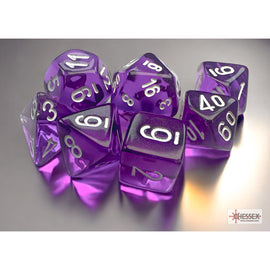 RPG Dice (Mini): Translucent Purple/White (CHX20377)