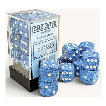 12D6 Set (16mm): Speckled Ocean Stone (CHX25776)