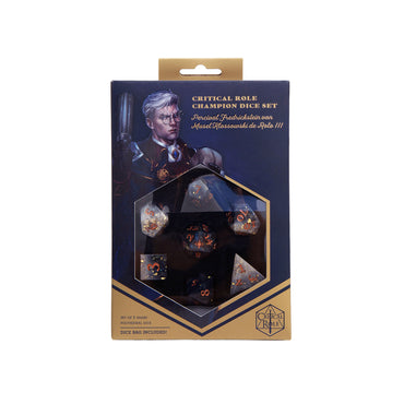 Critical Role: Champion Dice Set - Percival Fredrickstein Von Musel Klossowski De Rolo III