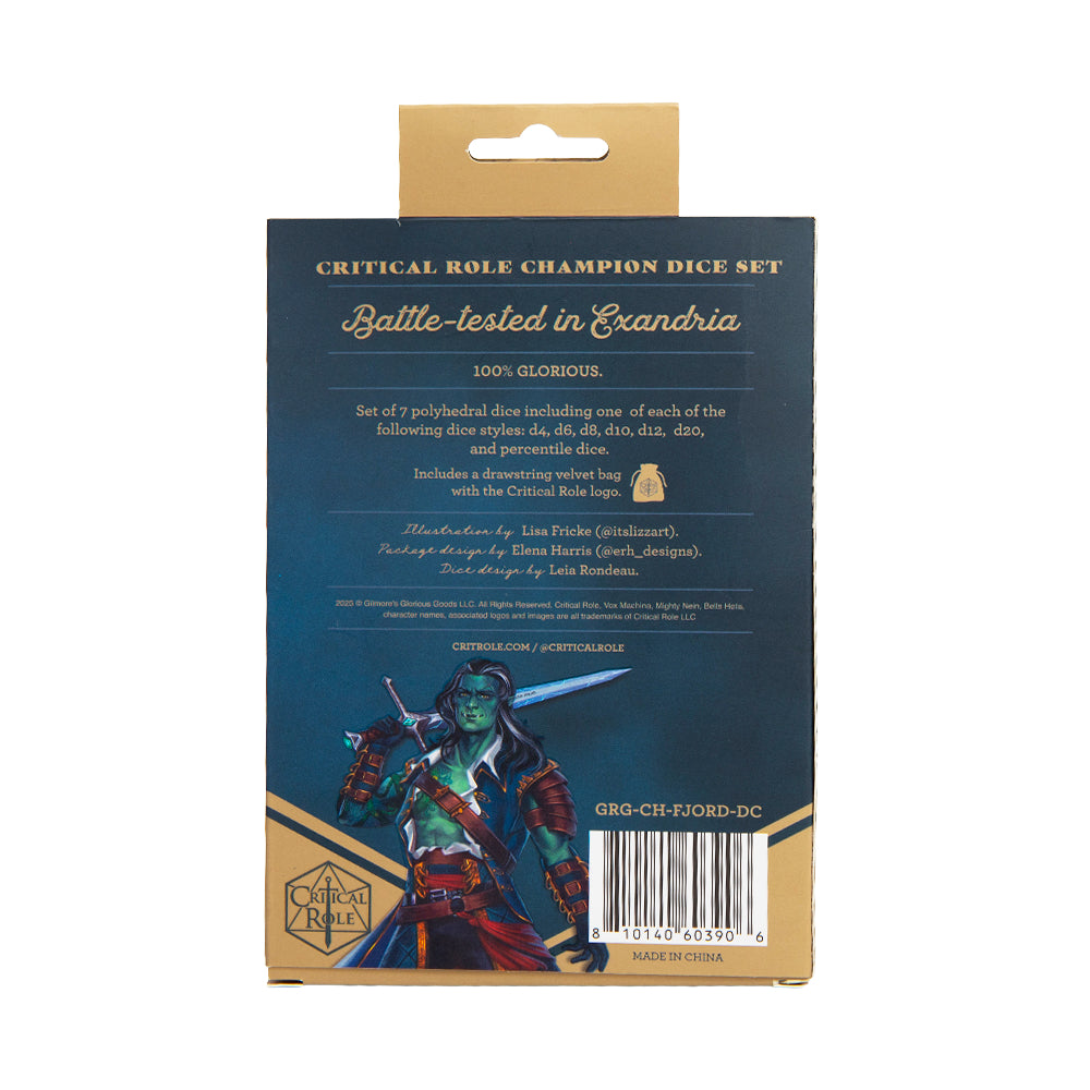 Critical Role: Champion Dice Set - Fjord Stone