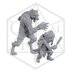 Critical Role Minis: Chetney Pock O'Pea & Werewolf (Unpainted) (WV23)