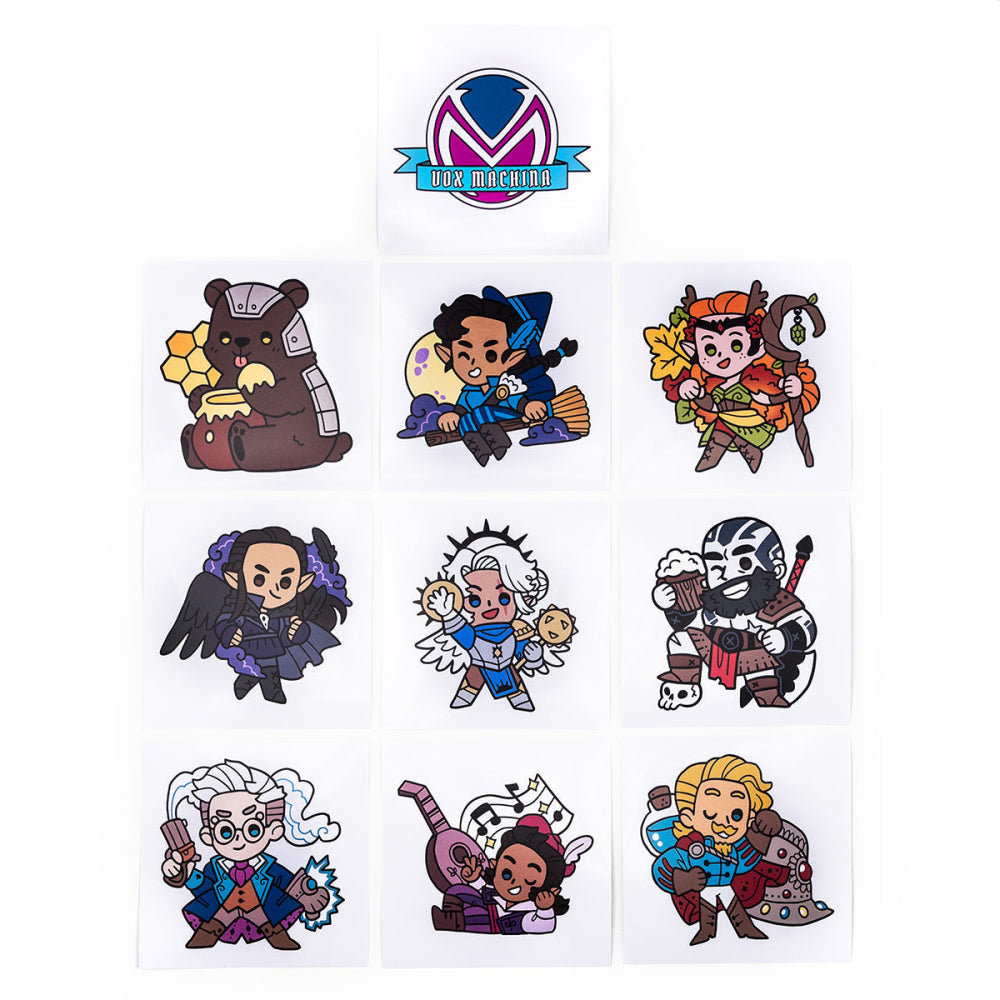 Critical Role: Vinyl Decals - Chibi Vox Machina (10 Pack)