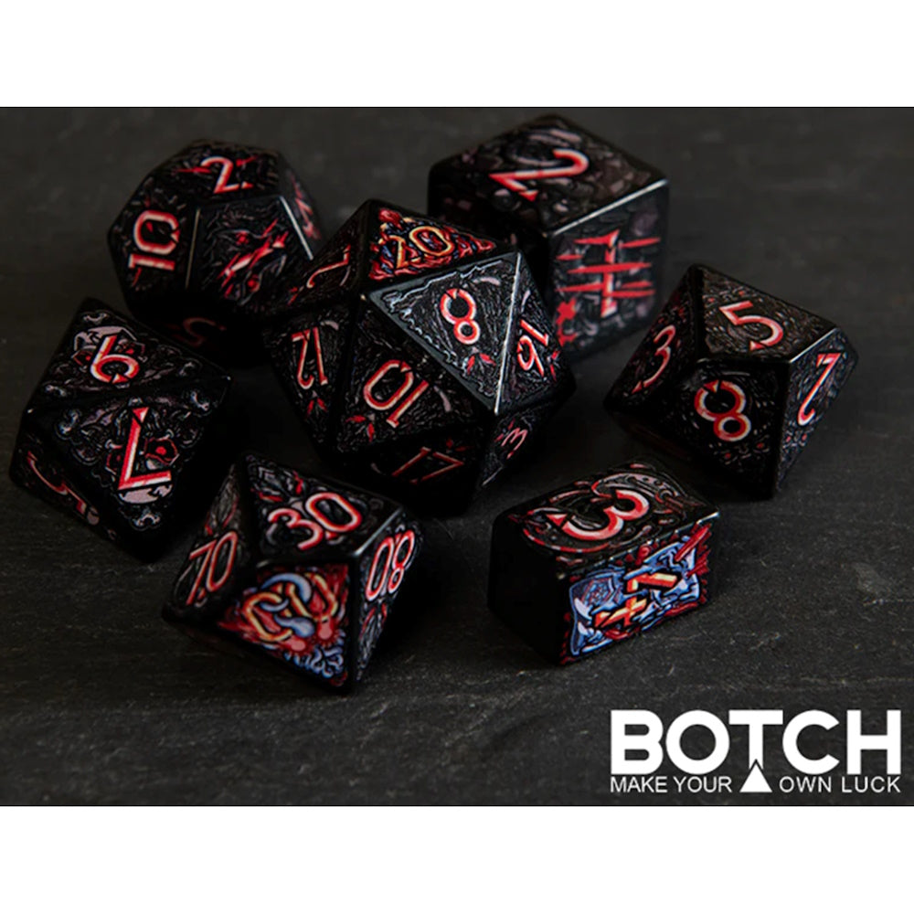 7-Die RPG Dice Set: Dark Deities (BOTCH)