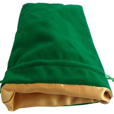 FanRoll Dice Bag: Large Velvet - Green w/ Gold Satin