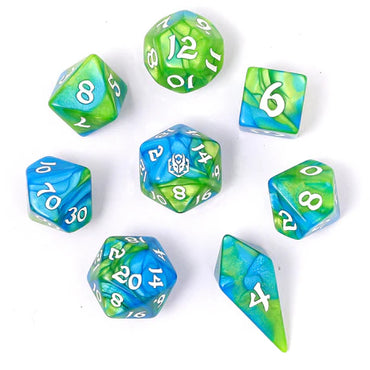 RPG Dice Set - Verdant Stream