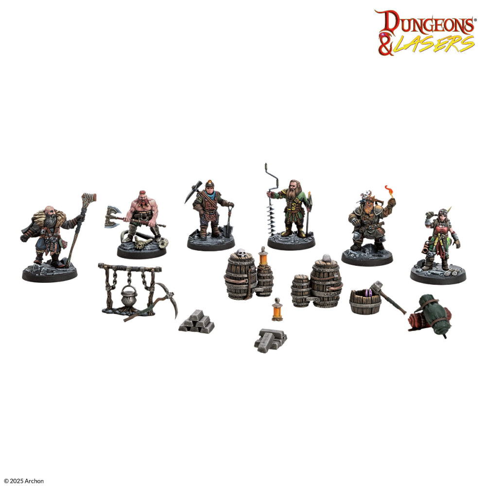 Dungeons & Lasers: Dwarven Miners (Unpainted)