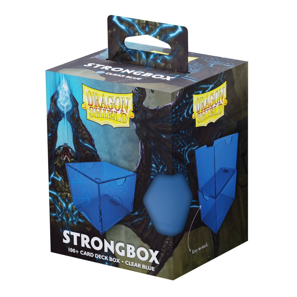 Dragon Shield Deck Box: Strongbox Clear Blue (Holds 100+)