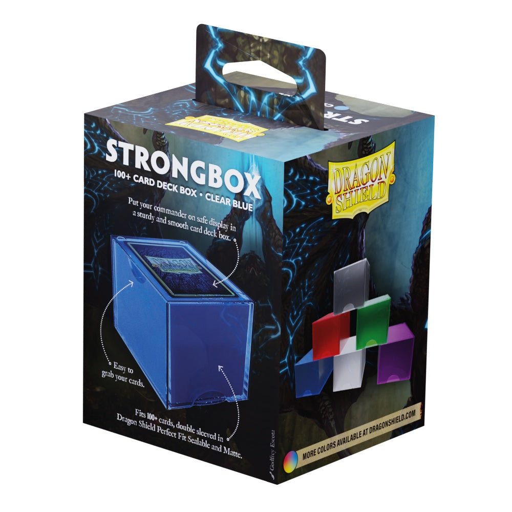 Dragon Shield Deck Box: Strongbox Clear Blue (Holds 100+)