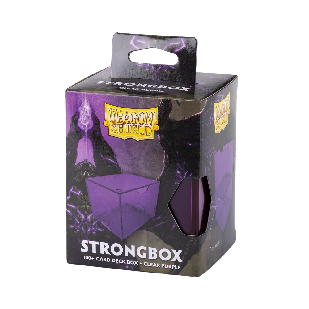 Dragon Shield Deck Box: Strongbox Clear Purple (Holds 100+)