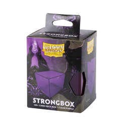 Dragon Shield Deck Box: Strongbox Clear Purple (Holds 100+)