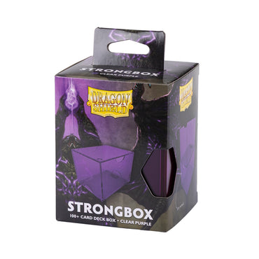 Dragon Shield Deck Box: Strongbox Clear Purple (Holds 100+)